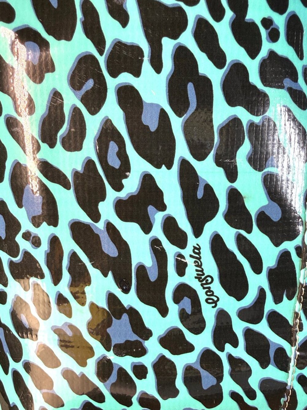Consuela “Blue Jag” Grab ’N Go Basic Bag Turquoise Leopard Tote - Picture 4 of 16